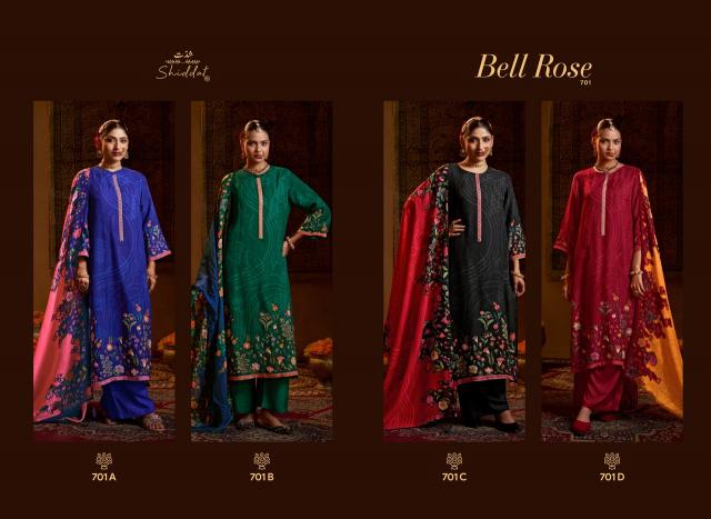 Shiddat bell rose 701 dress material wholesale market in pune